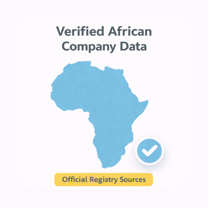 Verified African company data showing a complete list of companies in Africa from official registry sources
